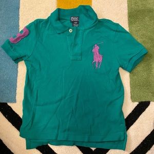 Green polo shirt